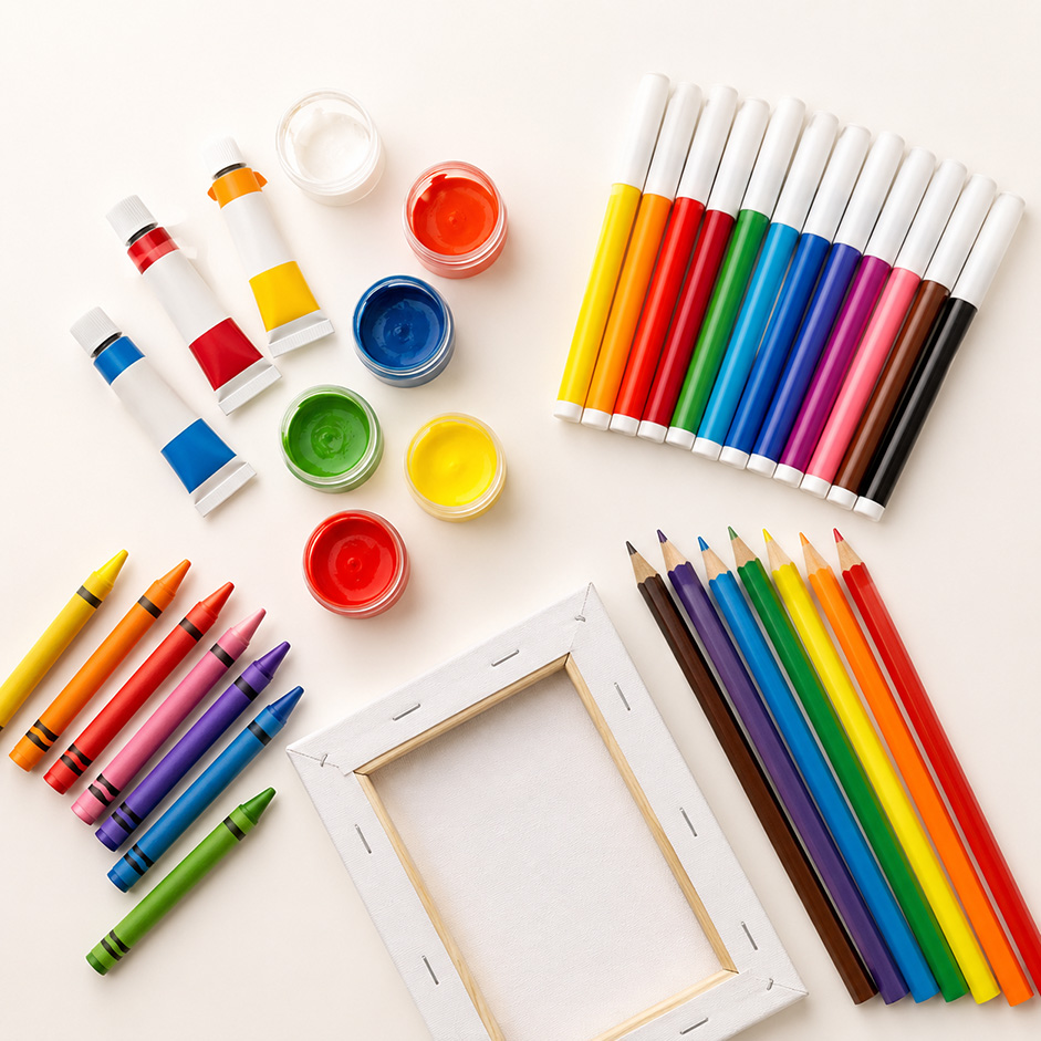Pinturas, marcadores o colores para taller Reconstruyéndote